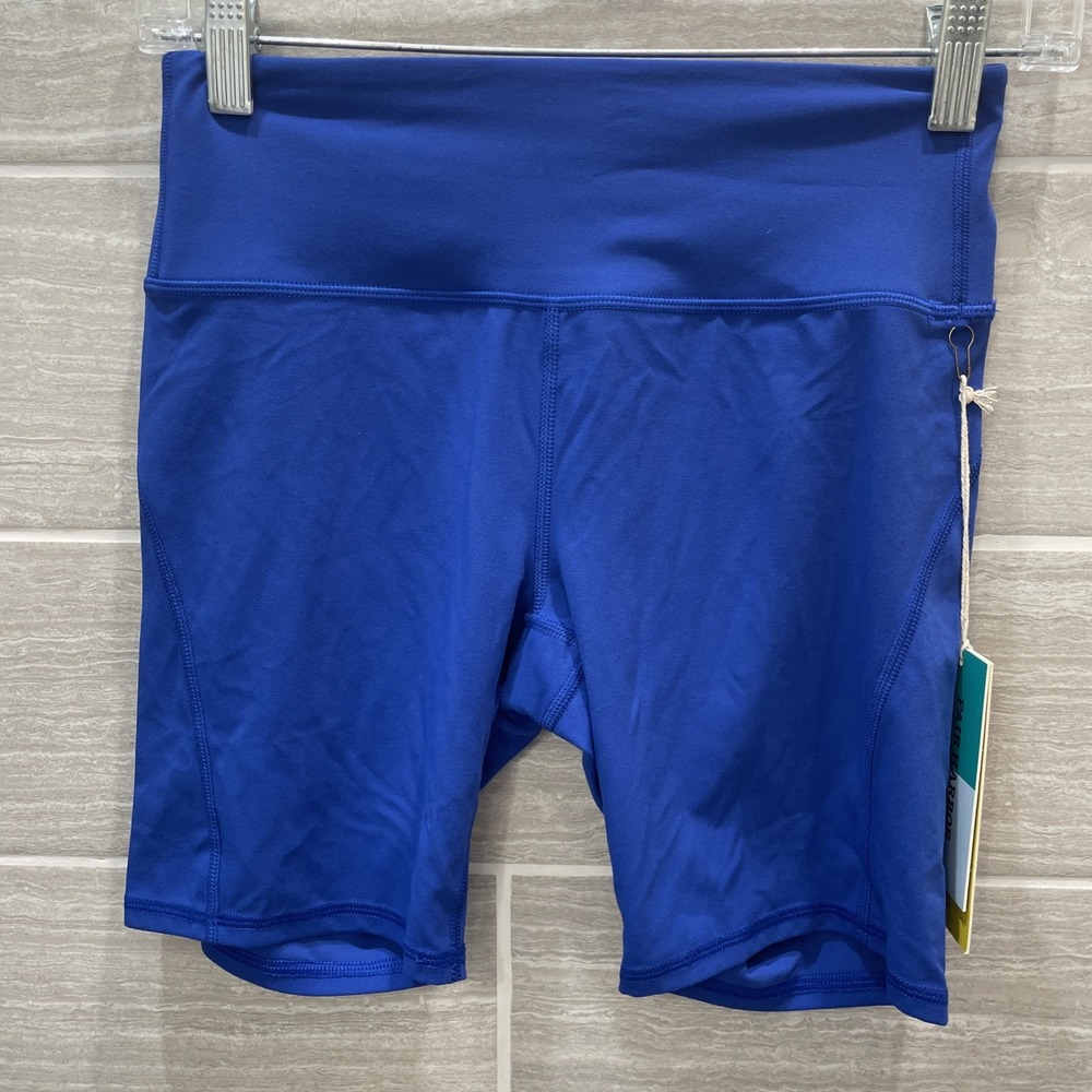 Fair Harbor Bayview bike short cobalt‎ Women's XS With Back Zipper Pocket NWT